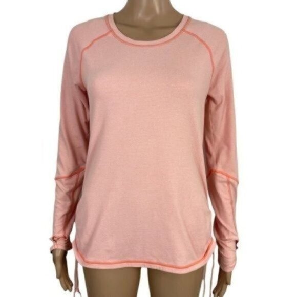 LUCY Tech Dashing Stripes Athletic Orange Sherbet Top Size Medium - Picture 2 of 12